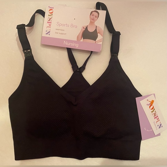 Joyspun Nursing Sports Yoga Bra Black Size Small - Picture 1 of 10